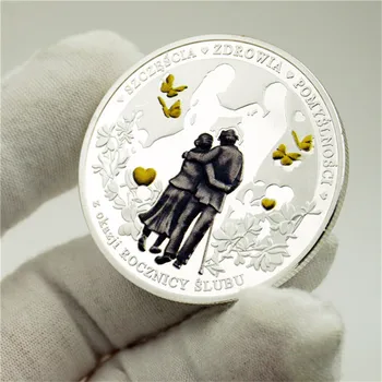 "Forever Love" 999 Silver Coin Wedding Anniversary Coins Collectibles Love Confession Marriage Memorial Gift Happiness Forever