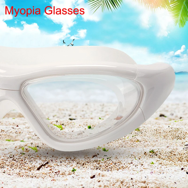 Large Frame Swimming Goggles With Earplug HD Transparent Glasses Anti fog Silicone Waterproof Men Women swim eyewear adult swimming goggles