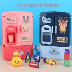 Jouet de cuisine pour enfants, Simulation de bébé, réfrigérateur, meubles de maison de poupée, jouet amusant pour la famille, cadeaux d'anniversaire 