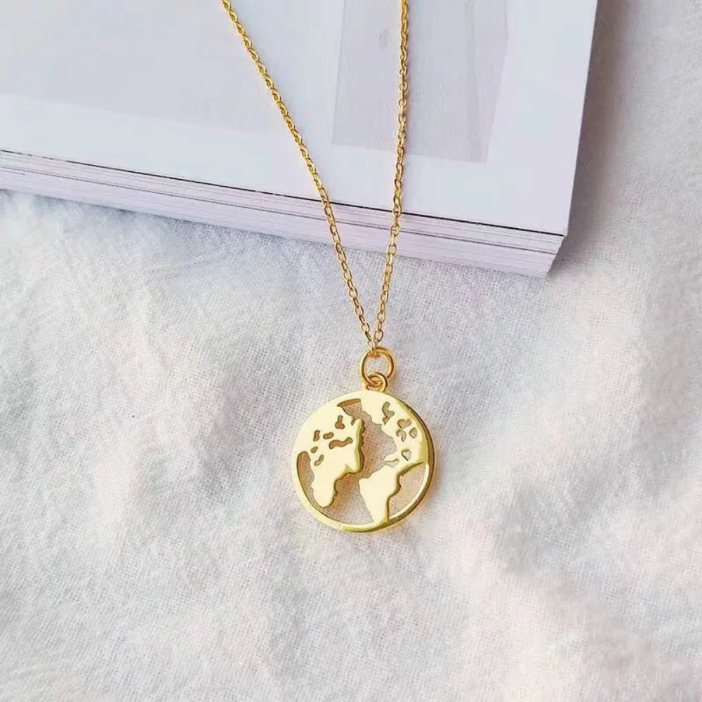 Золото 1 Цвет монета шарма ожерелья Нержавеющая сталь в воздухе светящийся