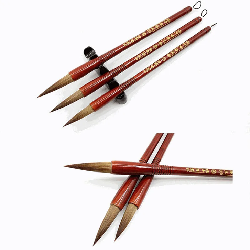 1PCS Wolf Hair Wooden Writing Brushes Chinese Traditional Calligraphy Painting Practice Pen Calligraphy Supplies calligraphy brush