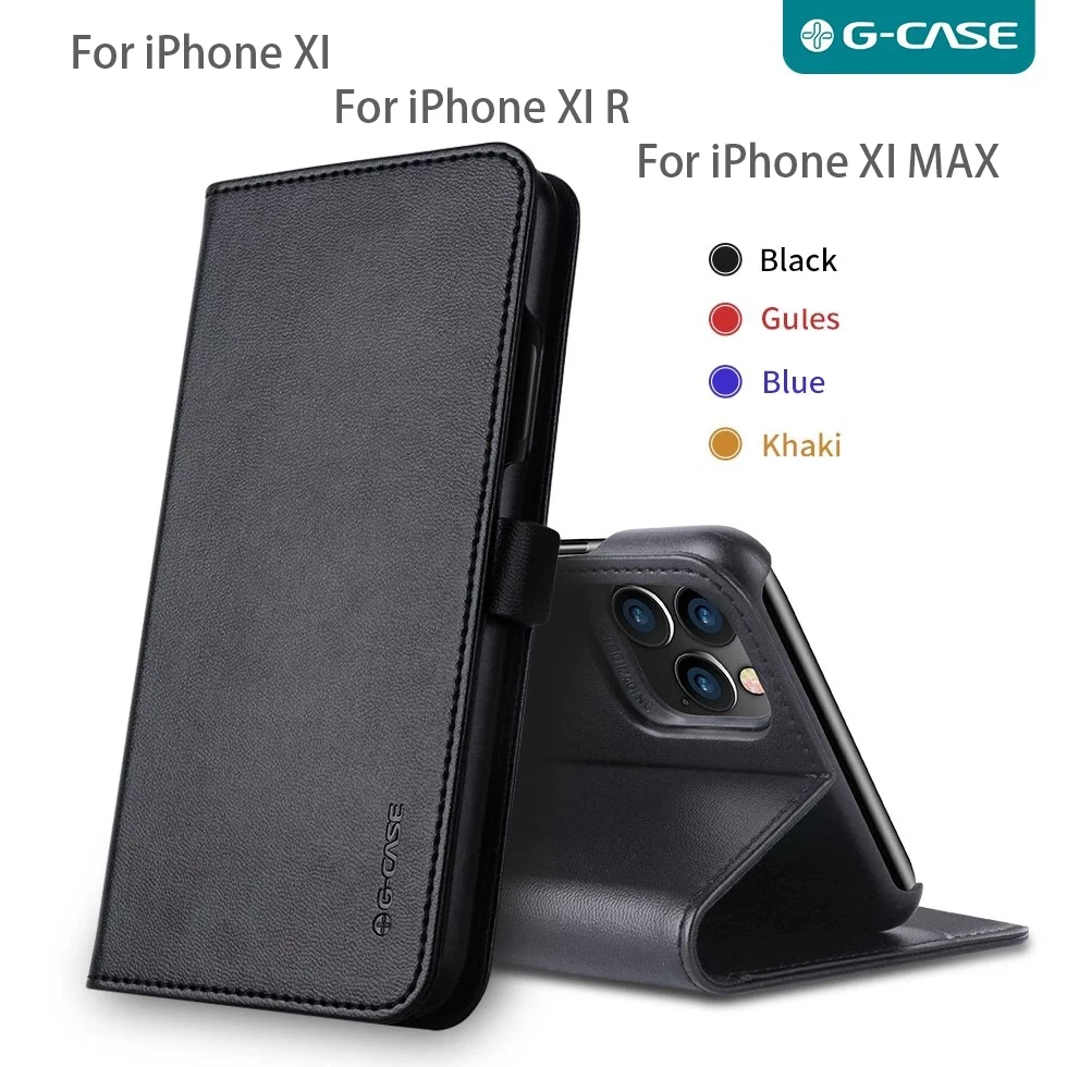 

For iPhone 11 Pro Max Flip cover protection Case PU+PC All inclusive Soft Case For iPhone 11