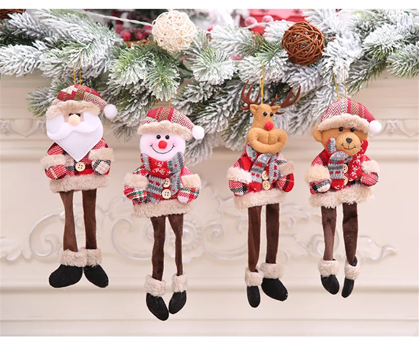 Веселый Рождественский Санта Клаус Снеговик орнамент с оленями Декор праздничные вечерние украшения на елку