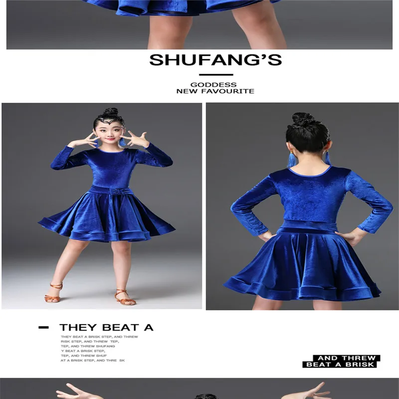 Румбы, самбы для детей для самбы, ча-ча, танго юбка Стандартный Сальса обувь девочек эластичный, Латиноамериканский платья для танцевальный для бальных танцев Танцы платье