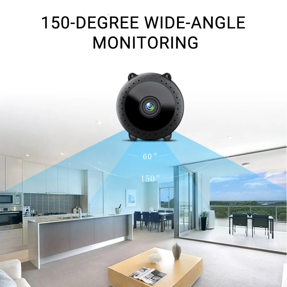 Wifi мини-камера ночного видения 1080P Беспроводная радионяня наблюдения Домашняя безопасность P2P мини-камера WiFi