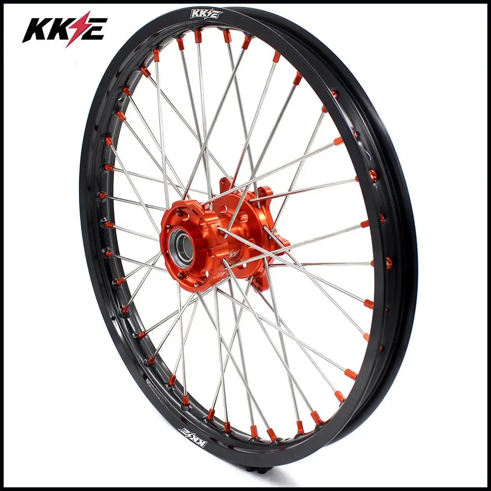 KKE 21 & 18 комплект колес Enduro для мотоцикла EXC EXCE EXCF 300 250 200 350 500 530 2003 2021 оранжевая