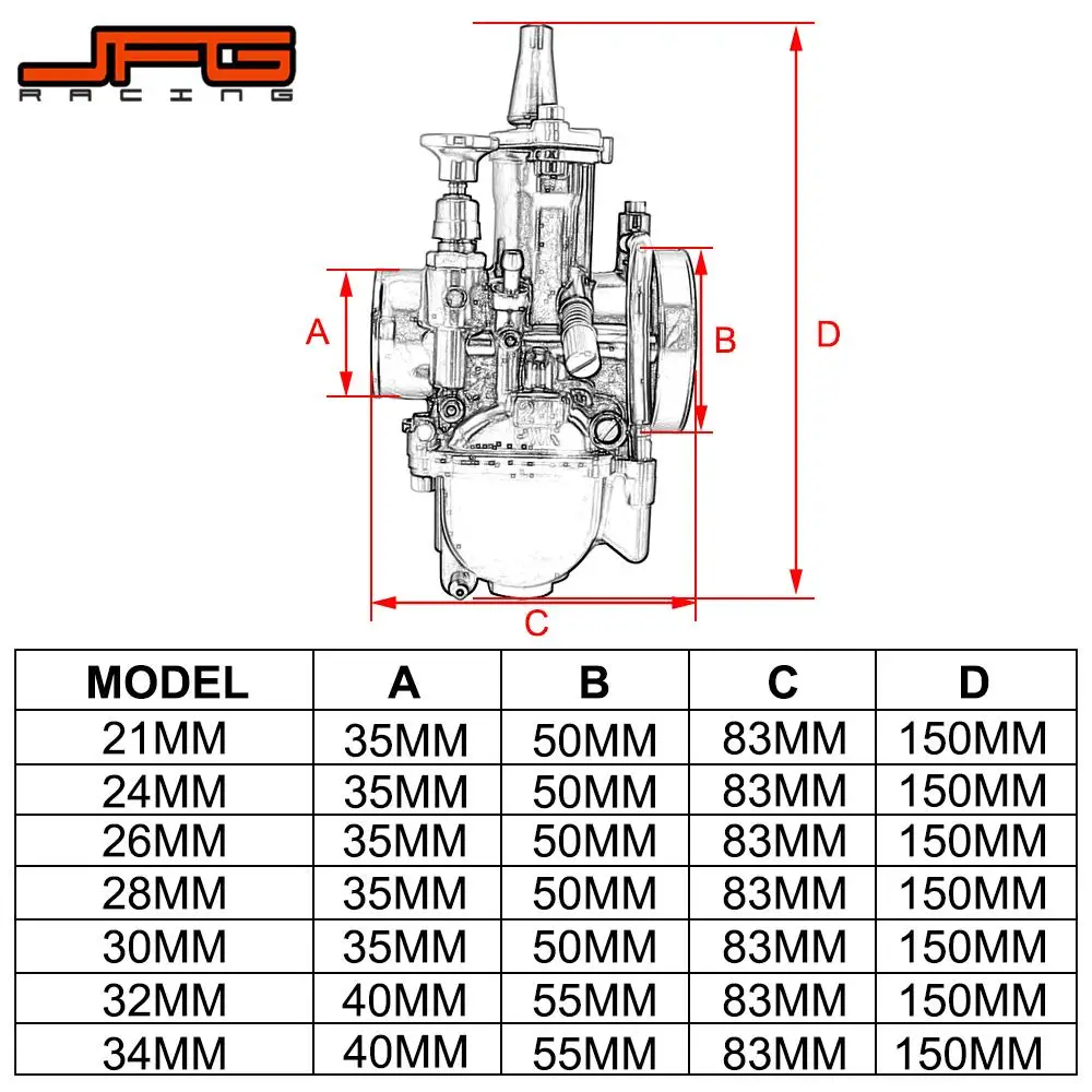 Tanie Motocykl 21 24 26 28 30 32 34mm uniwersalny czarny do Mikuni Maikuni gaźnik pwk skuterów ATV z turbo motor terenowy