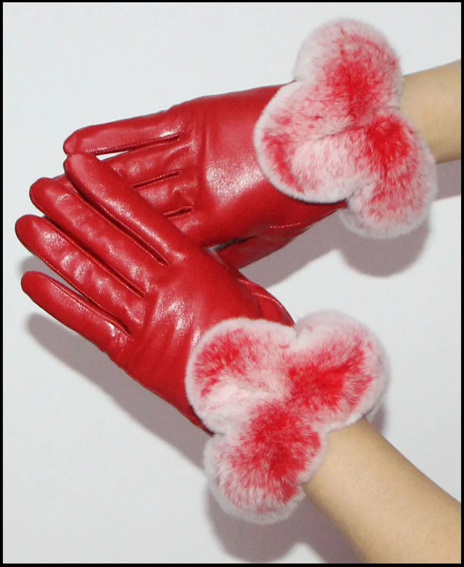 echte hochwertige schaffell handschuhe weibliche rex kaninchenfell handschuhe winter verdickte warme leder weibliche touchscreen handschuhe kältebeständige mode neue lederhandschuhe 2026 – Detail 26