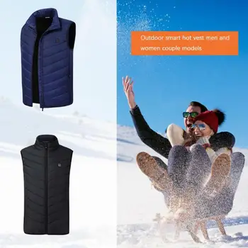 

Men Women Heating Vest Outdoor USB Infrared Jacket Winter Skiing Electric Thermal Clothing Waistcoat Fishing Hiking Vest