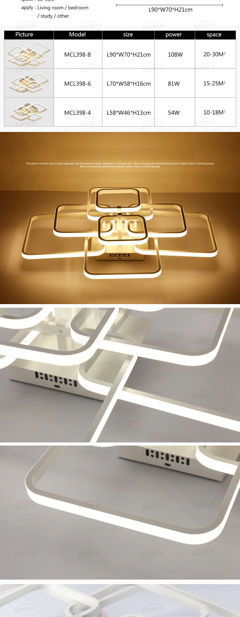 Modern Ceiling Lights Lustres Led living Lighting Fixtures Living Dining Room Bedroom ceiling lamp