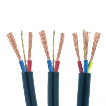 

10 Meters RVV Meter Wire and Cable 2 Core 3 Core 1 / 1.5 / 2.5 / 4 mm Waterproof Copper Clad Aluminum Power Cord Sheath Wire