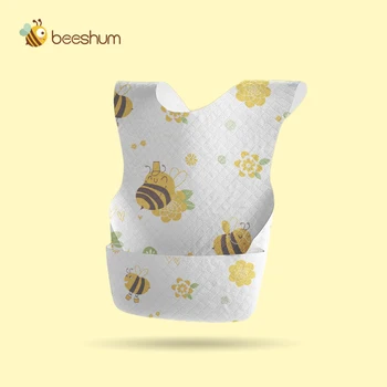 

Beeshum 20PCS/PACK Baby Bibs Waterproof Non-Woven Fabric Feeding Baby Saliva Towel Newborn Cartoon Aprons Baby Bibs Adjustable