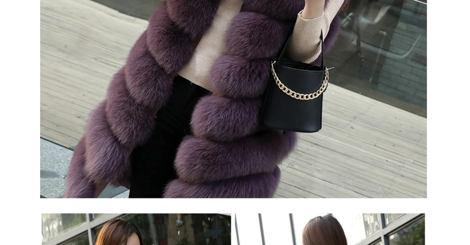 Sale Real Fur Vests Long Winter Women Fur Vest Female Sleeveless Genuine Fur Vest Ladies Fashion Luxury Slim Warm High Quality 2019 27