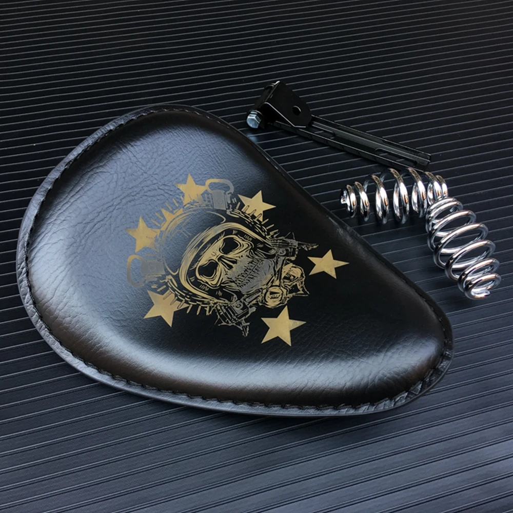 Подушка сиденья для мотоцикла коричневая кожаная Весенняя подушка водителя Harley