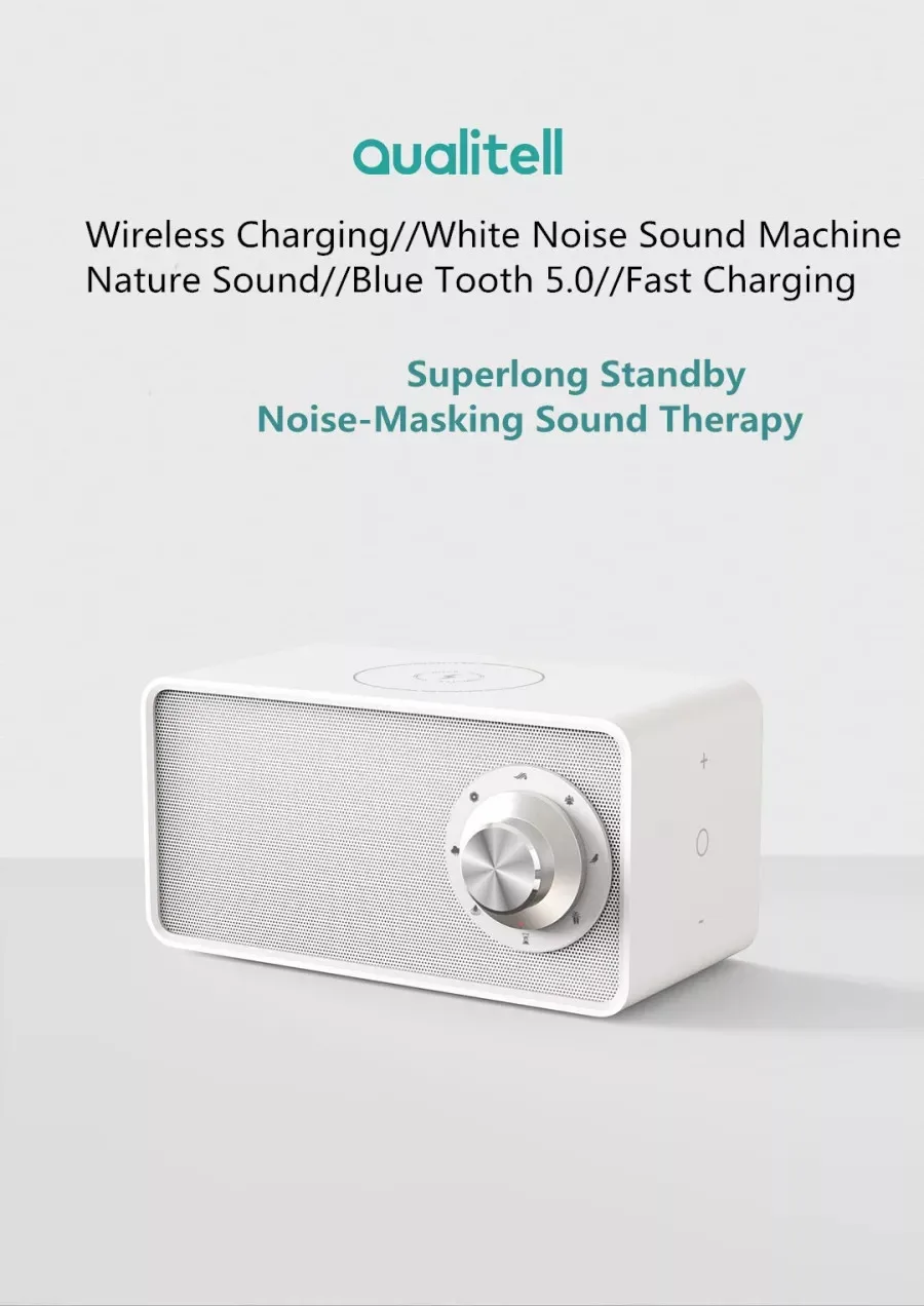 Youpin Qualitell Bluetooth Speaker Wireless Charger White Noise Speaker New BLT5.0 EPP 10W Fast Charging Sleep Speaker (2)