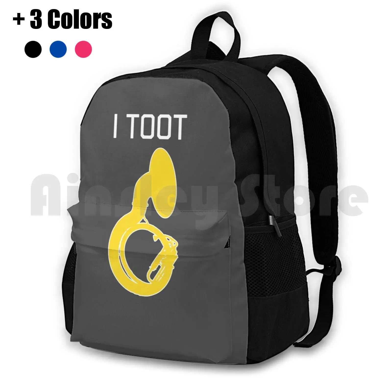 Sousaphone-I Toot-Divertente Regalo Sousaphone, Fascia Da Marcia, Zaino Da Trekking All'Aperto Con Cinturino In Ottone Equitazione Borsa Sportiva Da A