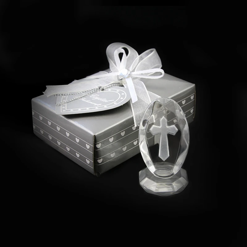 Crystal Cross Standing Wedding Favors, Baby Shower Gifts, First Communion, 10Pcs