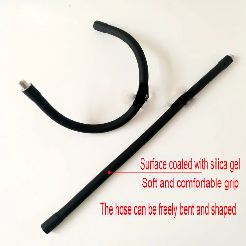 

DIY M14 led Flexible Goosneck Tube M14 Male+Female Black Metal Hose Universal Soft Pipe Silicone coated Metal Serpentine Tubes