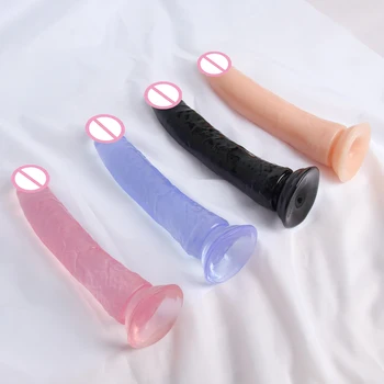 Jelly Dildo Penis TPE Transparent Dildos Strapon For Women Masturbator Lesbians Adults Only Toys Suction Cup Penis Cock Sex Shop 2