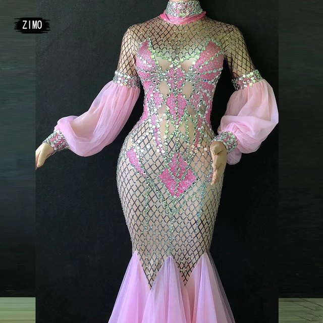 Stage Costume for Singers Female Singer Dj Ds Bar Party Red