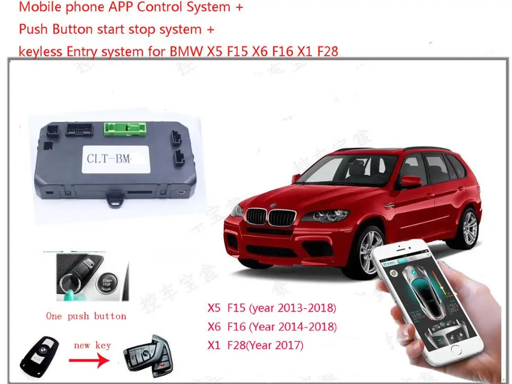  PLUSOBD Car Alarm GPS Tracking Engine Remote Start Stop System GSM Smartphone App Control For BMW X