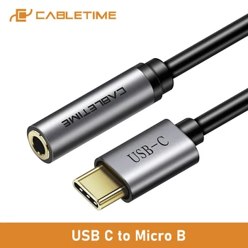 

CABLETIME Type C to Audio 3.5mm Adapter jack USB C to 3.5mm AUX Headphones For Huawei mate30 20 Pro 5G P30 pro Xiaomi 6 8 9 C019