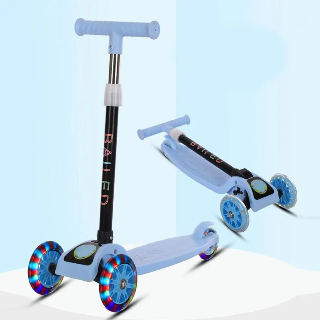 

Kids Adjustable Height Kick Scooter 3 Wheels Wide 58-73cm/22.8-28.7inch Deck Back Brake 2~8 Years old Pedal