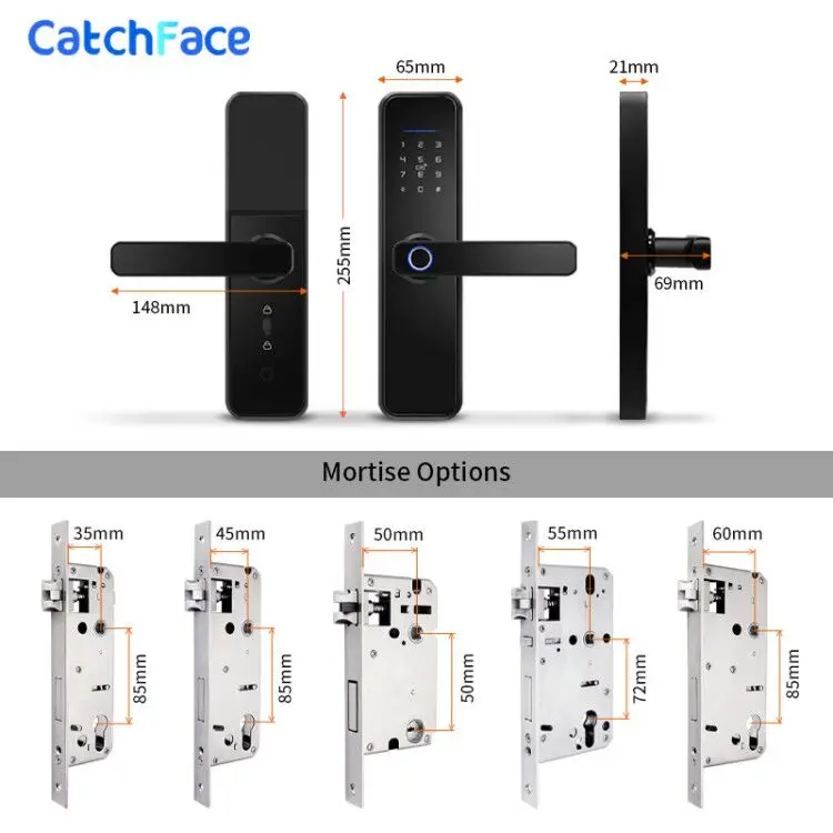 US $106.64 Brazil Warehouse WIFI App Electronic Door Lock Biometric Fingerprint Door Lock RFID Bluetooth Smart Digital Keyless Lock TTlock