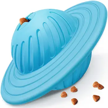 

Bite Resistant Pet Dog Chewing Toy Interactive Ufo Shape Feeding Playing Toys For Dogs Outdoor Training Pet Slow Feeder Supplies
