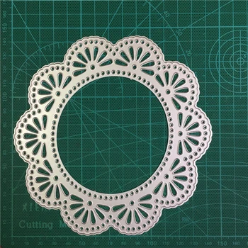 

Lace Circle Frame metal cutting dies Embossing die cut Scrapbooking dies album paper craft knife mould blade punch stencils dies