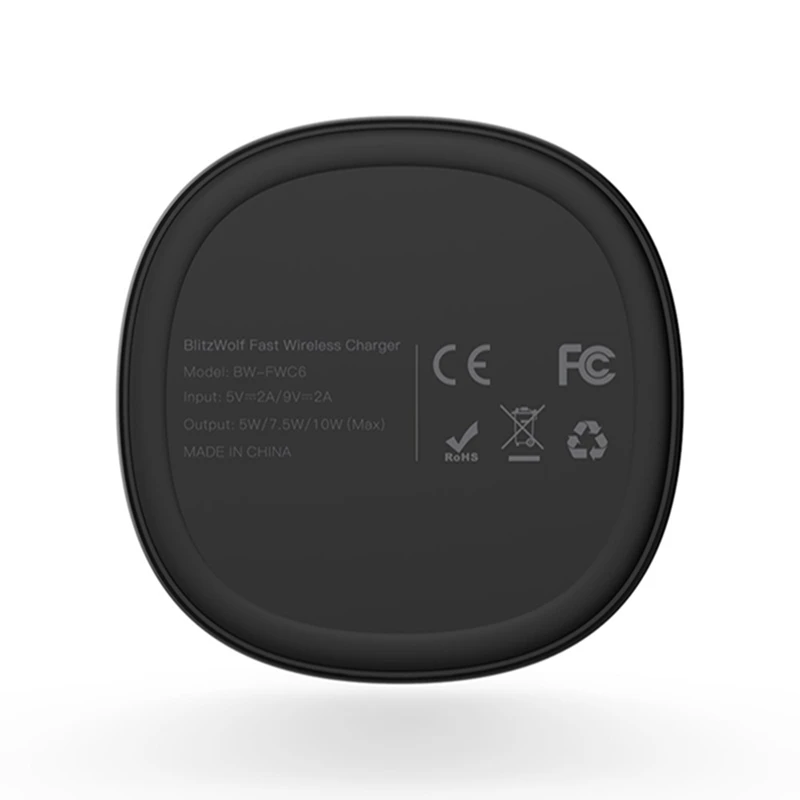 BlitzWolf BW-FWC6 10 Вт 7,5 Вт 5 Вт двойные катушки Qi Беспроводная Быстрая зарядка подставка держатель для iPhone 11 Pro XR для samsung Xiaomi huawei