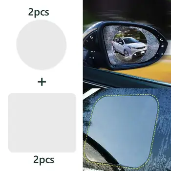 

4pcs Car Side Window Protective Films Affordable Easy Use Delicate Design Multi-function Anti Fog Waterproof Rainproof