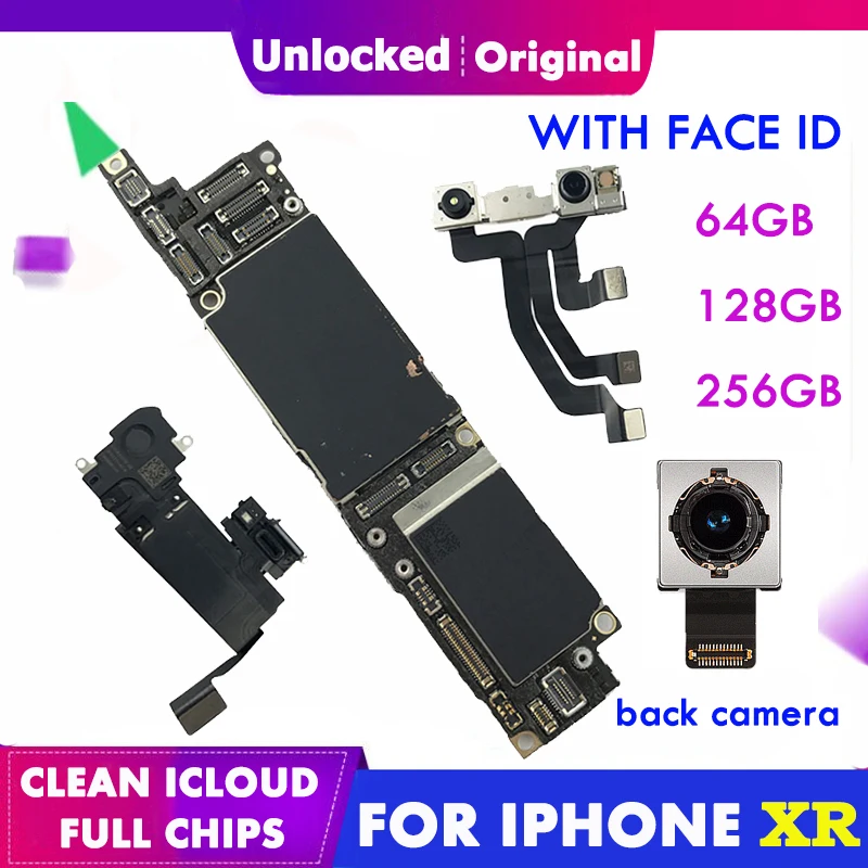 Оригинальная материнская плата разблокированная для iPhone XR 64GB 128GB 256GB FACE ID Материнская плата без iCloud Clean Unlock материнская плата