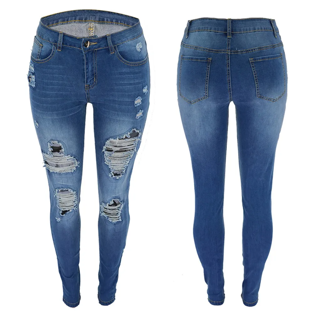 JAYCOSIN зимние камуфляжные лоскутные джинсы новые женские эластичные джинсовые брюки с высокой талией рваные обтягивающие джинсы женские 1211