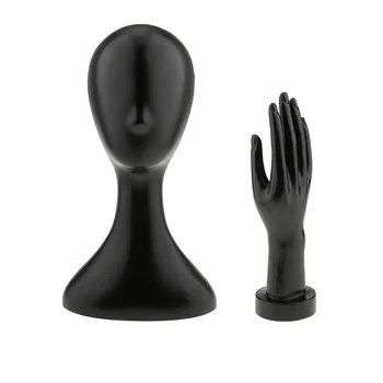 

Set Of 2pcs Female Mannequin Manikin Head + Right Hand DISPLAY HOLDER MODEL