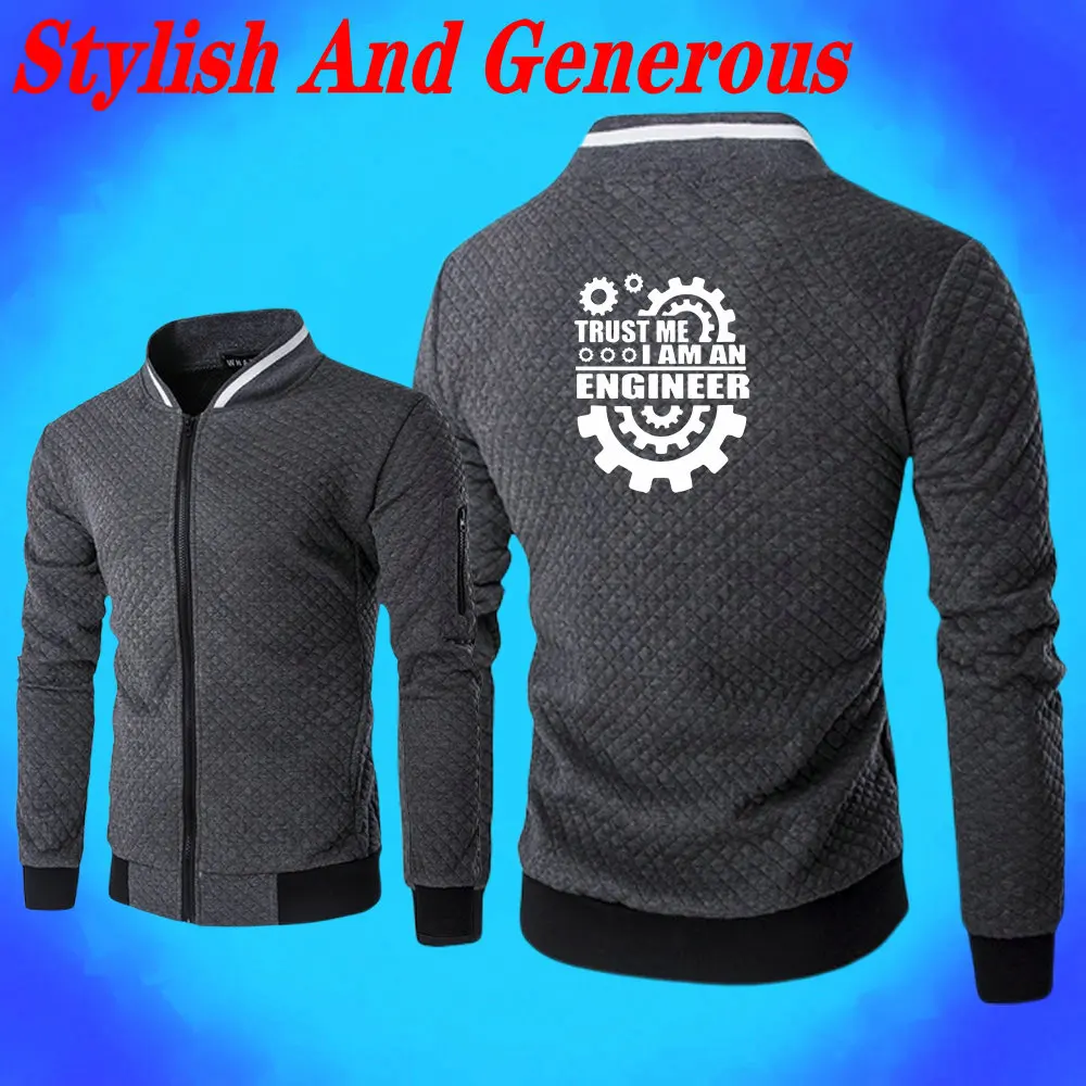 

Stand Collar Outerwear Coats Jackets Casual Solid Polyester Slim Mens Jackets And Coats With Zipper Autumn Jacket Men Thin