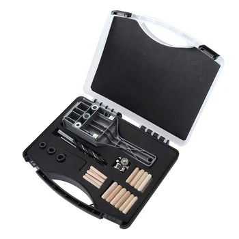 

Wood Drilling Hole Locator Set Handheld Woodworking Doweling Jig Drill Guide Hand Tools Set Drill Positioner Toolbox Tool parts