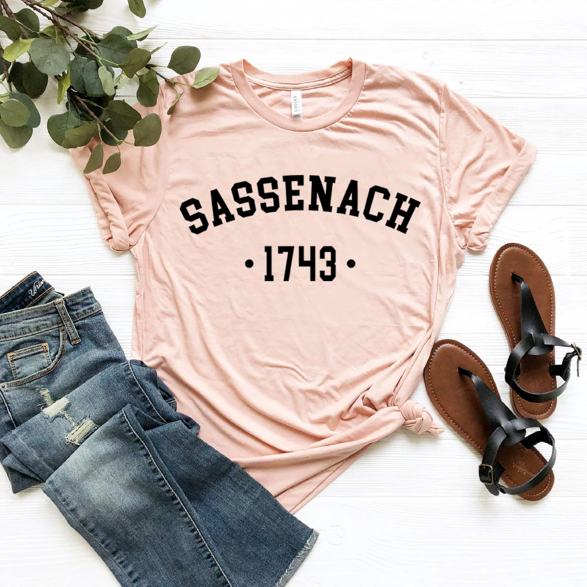 

Women Sassenach 1743 T-Shirt Outlander Tv Show Inspired Tees Claire Jamie Fraser Shirt Outlander Vintage Top