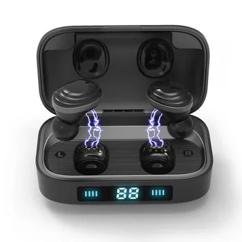 

H01 Bluetooth 5.0 Earphone TWS True Wireless 9D Stereo Music Headphones LED Power Display 2000mAh Earbuds Can Charging For Phone