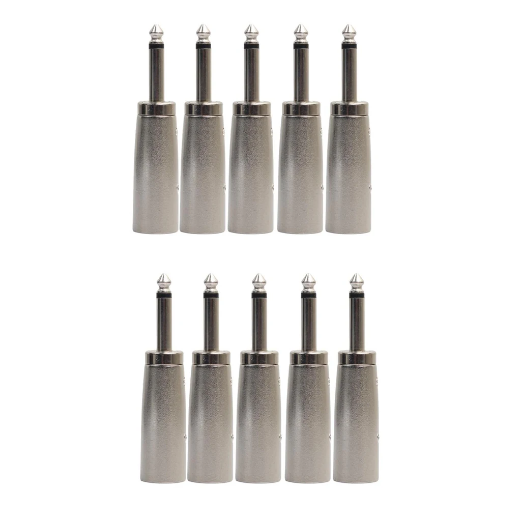 10 ПАК XLR 3-Pin штекер 1/4-дюймовый штекер аудио адаптер конвертер разъем