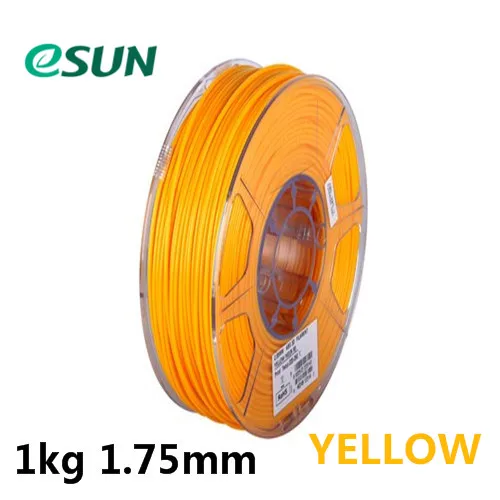 ESUN 1 кг 1,75 мм Высокое качество ABS/ABS+ ABS PRO 3d Принтер Нити ABS/ABS плюс катушка Многоцветный 3d Принтер Нити из России - Цвет: ABS PLUS 1kg YELLOW