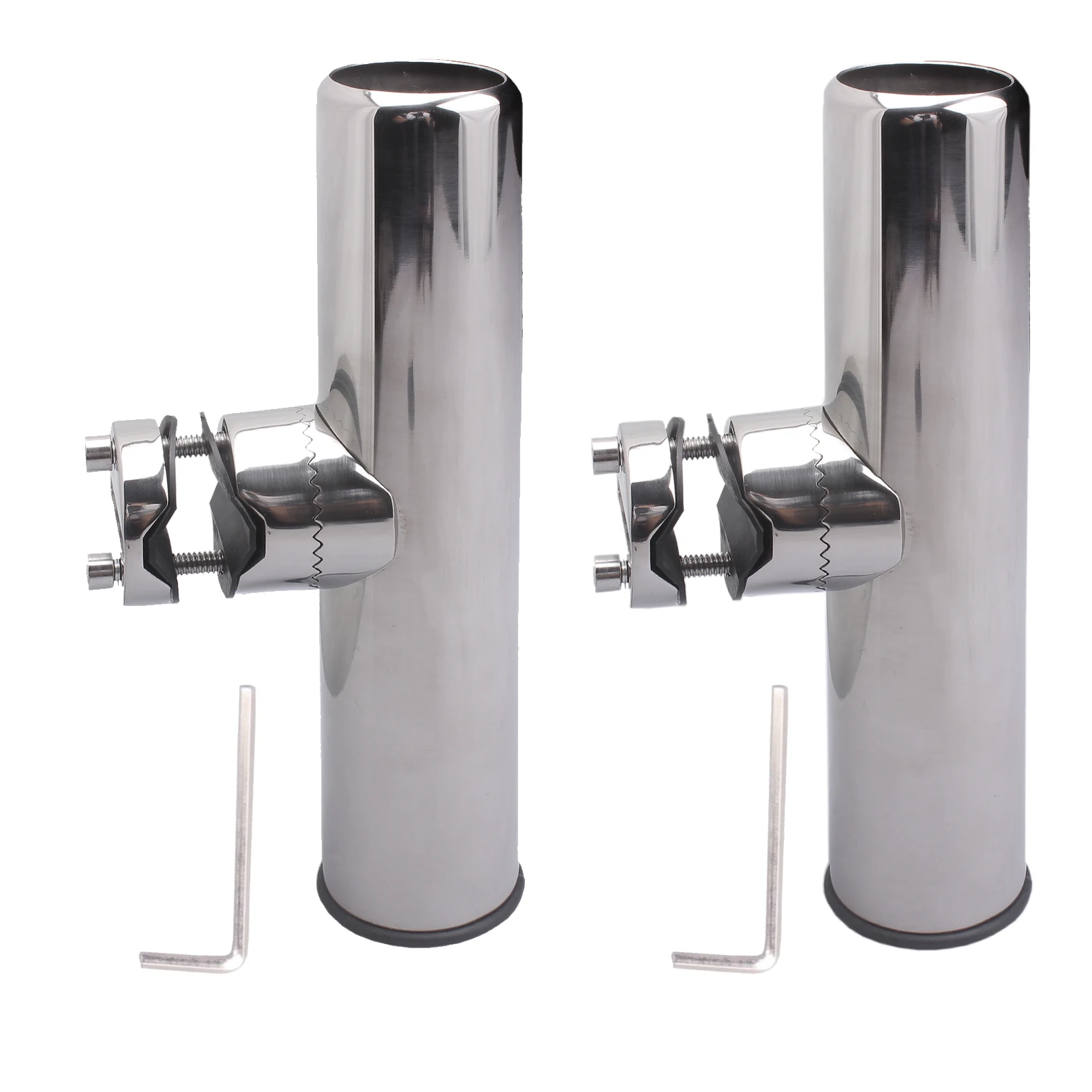 Boat Accessories marine stainless Boat Stainless Steel Clamp On Fishing Rod Holder Rails 7/8'' to 1'' Tube 2PCS marine accessories,fishing rod holder,fishing rod rack,marine hardware