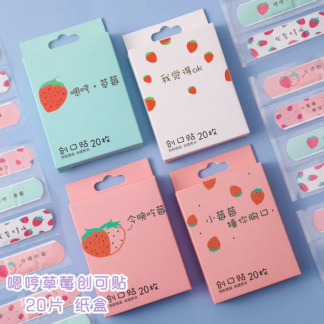 20pcs/box Cartoon Kids Bandages Adhesive Bandages Wound Plaster First Aid Hemostasis Band Aid Sterile Stickers NO.3