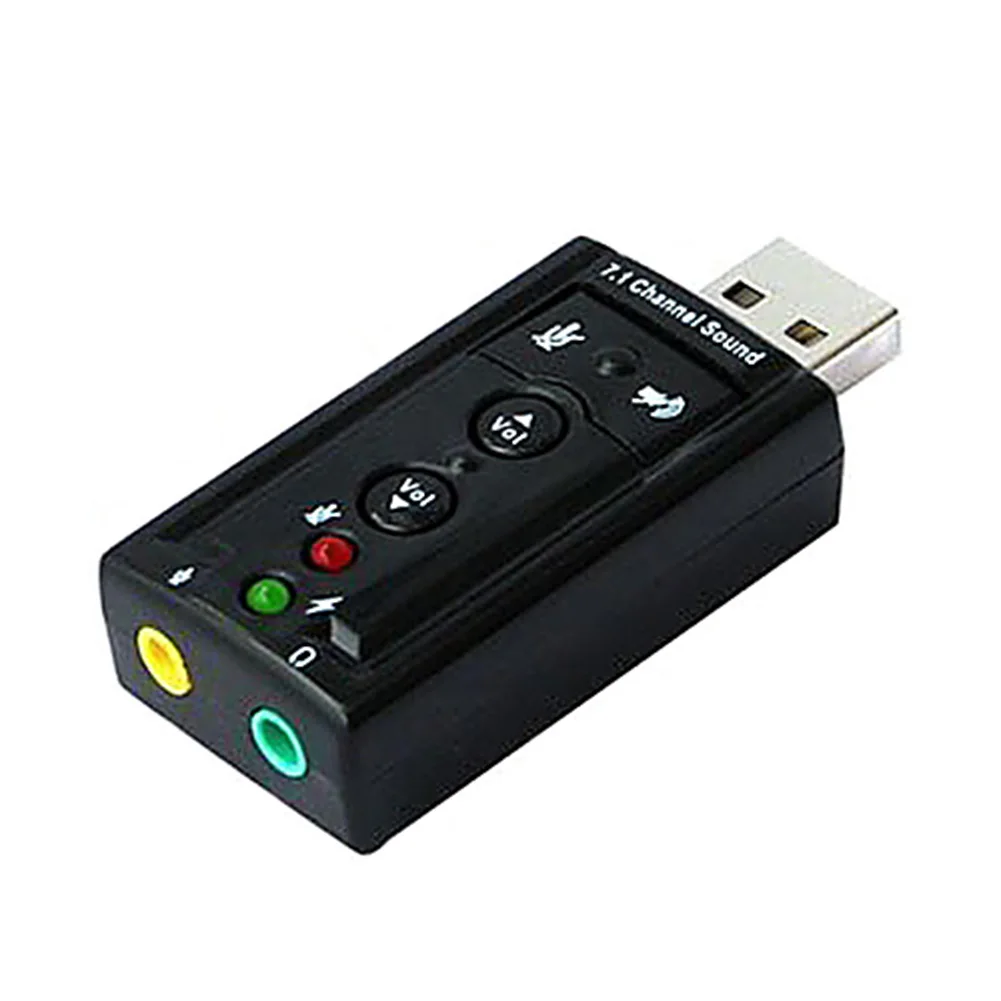휴대용 USB 2.0 외장 사운드 카드, 가상 7.1 채널 스테레오 오디오 어댑터, USB 2, 신제품