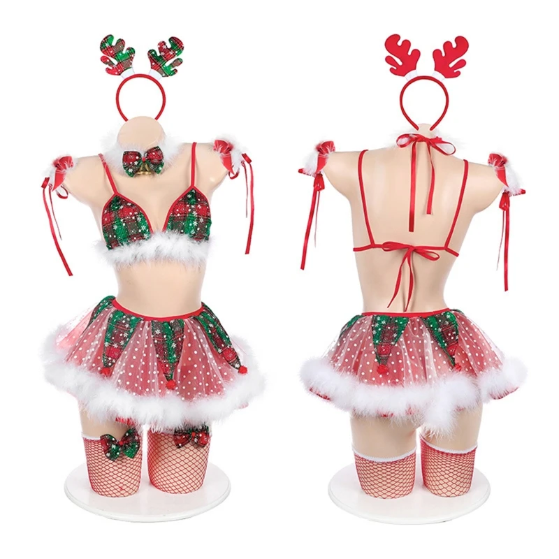 Lencería de para mujer, ropa interior, de Feliz Navidad, diadema de - AliExpress
