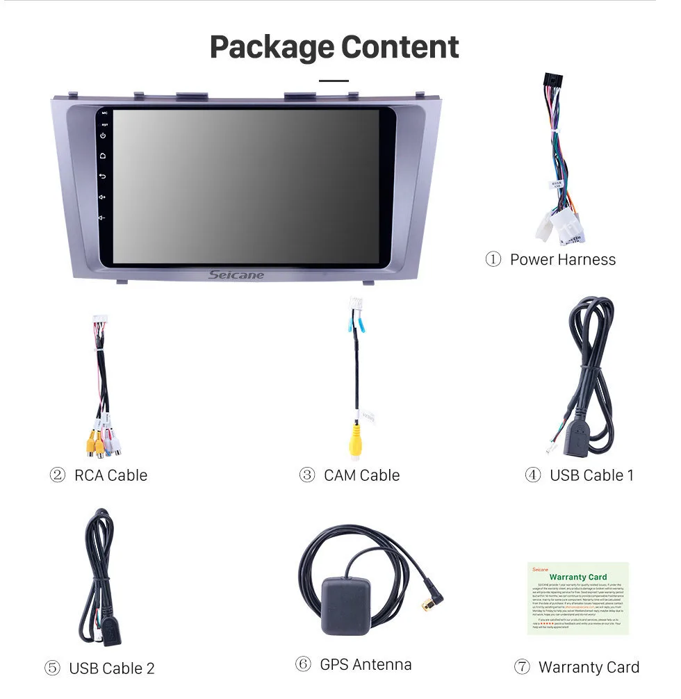 Sale Seicane Car GPS Android9.0 HD Navi 9" Autoradio Multimedia Player For TOYOTA CAMRY 2007 2008 2009 2010 2011 GPS Stereo Head Unit 16