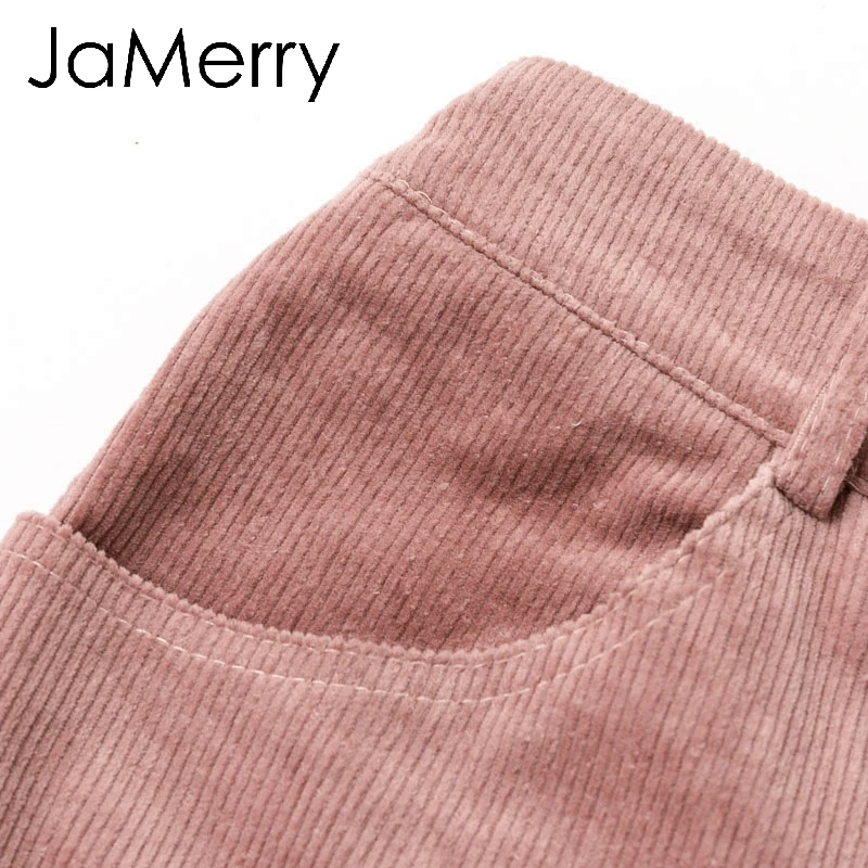 JaMerry, Ретро стиль, высокая талия, уличная одежда, женские штаны, одноцветные, тонкие пуговицы, женские брюки на молнии, Осень-зима, рабочая одежда, брюки-карандаш