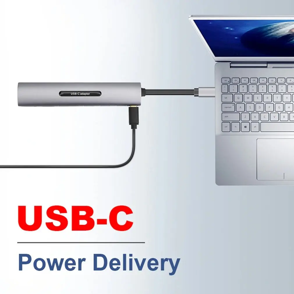 

USB C Laptop Docking Station USB 3.0 HDMI RJ45 Gigabit PD Fealushon for MacBook Samsung Galaxy S9 /S8 / S8+Type C Dock USB HUB