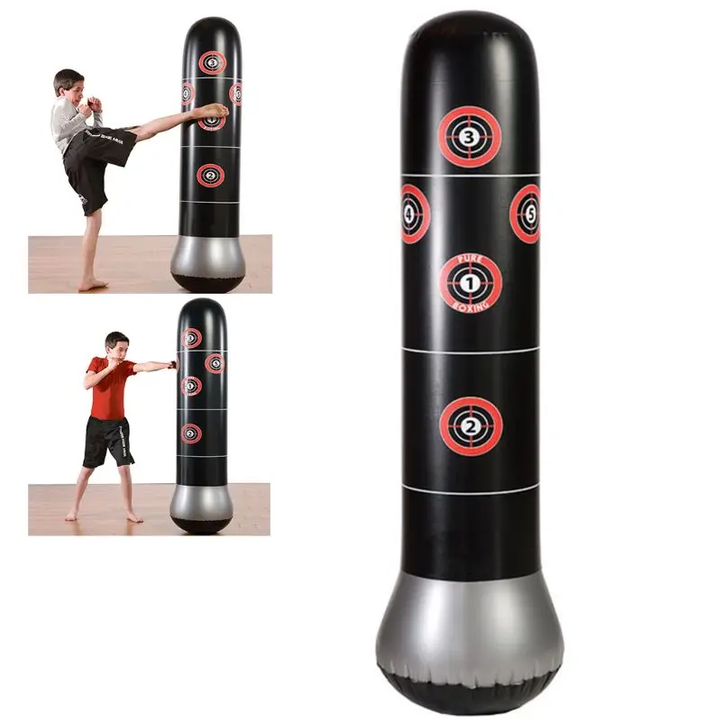 

Fitness Adult Children Inflatable Vertical Boxing Column Tumbler Inflatable Sandbag Decompression Toy Thicken 1.5 Meters High