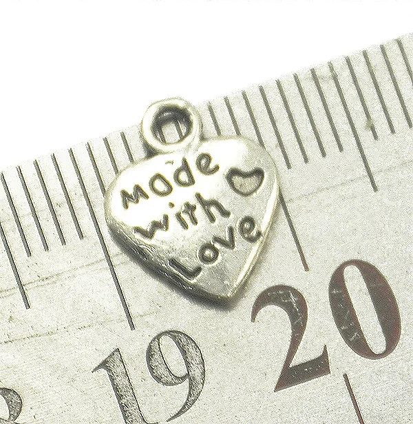 Phenovo 50x Alloy Vintage Tibetan silver color Heart Charms Pendants for necklaces bracelets earrings DIY Crafts Jewelry Finding